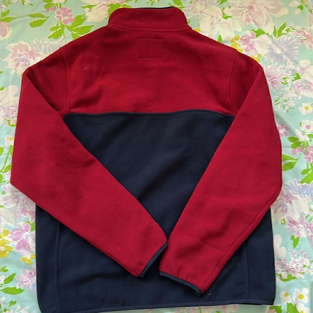 Lands End Colorblock 1/4 Snap Fleece - M - Picture 8 of 12